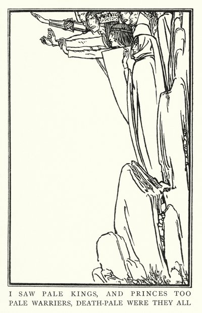 Illustration pour Poèmes de John Keats : La Belle Dame Sans Merci - Robert Anning Bell