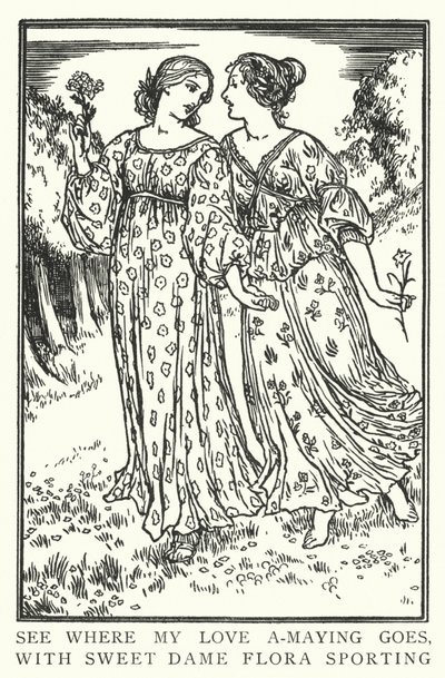 Regarde où va mon amour, avec la douce dame Flora - Robert Anning Bell
