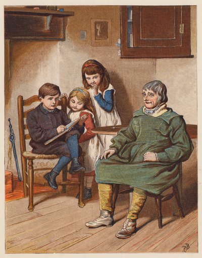 Bertie dessinait activement (litho en couleur) - Robert Barnes