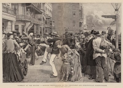 Harmonie au bord de la mer, une performance matinale par la troupe inévitable et toujours populaire des Nègres - Robert Barnes