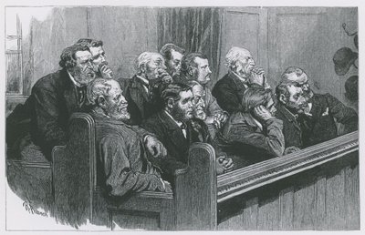 Croquis dans les tribunaux royaux de justice : Un jury commun - Robert Barnes