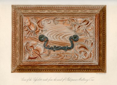 Cassolette sculptée en bois du mûrier de Shakespeare, 18e siècle - Robert Blemmell Schnebbelie