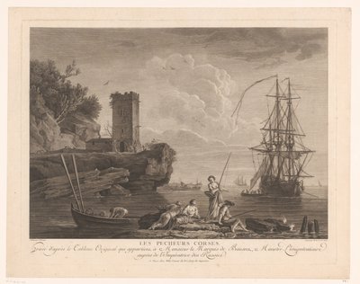 Vue de mer avec des pêcheurs - Robert Daudet (II) (attributed to)