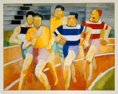Les coureurs - the runners ... (peinture sur toile) - Robert Delaunay