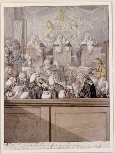 Temps de session - ou les avocats tous vivants dans Westminster Hall - Robert Dighton
