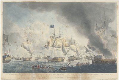 Bataille de Kamperduin (1797) : défaite de la flotte batave - Robert Dodd