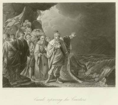 Canute réprimandant ses courtisans - Robert Edge Pine