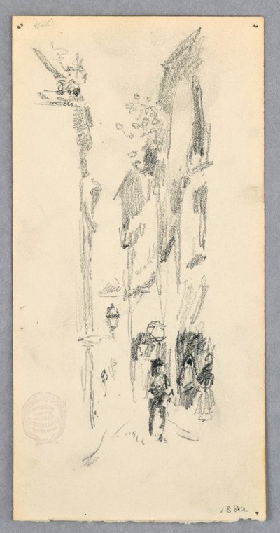 Dessin, scène de rue, Venise, 1882 - Robert Frederick Blum