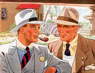Deux hommes très à la mode en costumes et chapeaux - Robert Goodman