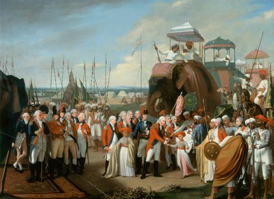 La réception des princes otages de Mysore par le lieutenant général Lord Cornwallis (1738-1805) vers 1793 - Robert Home