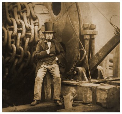 Isambard Kingdom Brunel par les chaînes de lancement du SS Great Eastern, 1857 - Robert Howlett