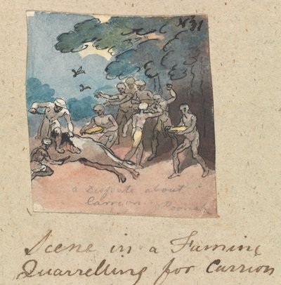 Scène de famine : Querelle pour une charogne - Robert Mabon