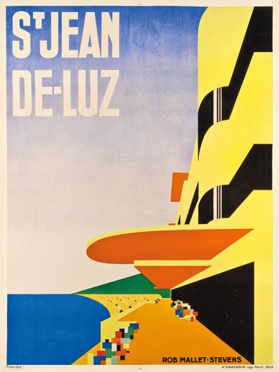 Affiche publicitaire pour Saint-Jean-de-Luz, 1928 - Robert Mallet Stevens