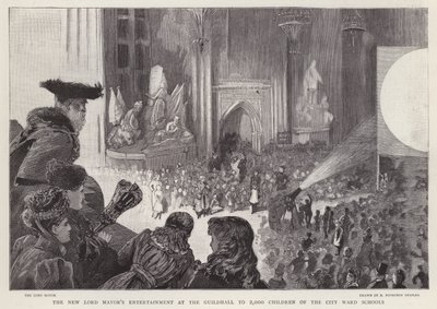 Le nouvel accueil du Lord Maire au Guildhall pour 2000 enfants des écoles de quartier de la ville de Londres - Robert Ponsonby (after) Staples