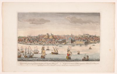 Vue générale de la ville de Lisbonne, capitale du royaume du Portugal (Madrid en Lissabon) - Robert Sayer