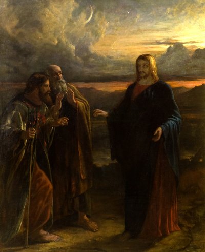Christ et les deux disciples en route pour Emmaüs - Robert Scott Lauder