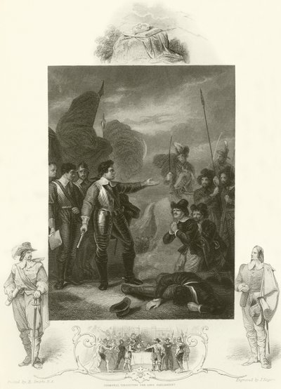 Cromwell réprimant la mutinerie dans l