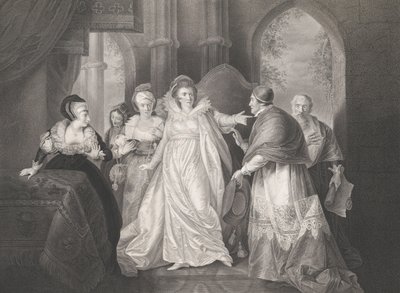 Reine Catherine, Cardinal Wolsey et Cardinal Campeius, publié pour la première fois en 1796, réédité en 1852 - Robert Thew
