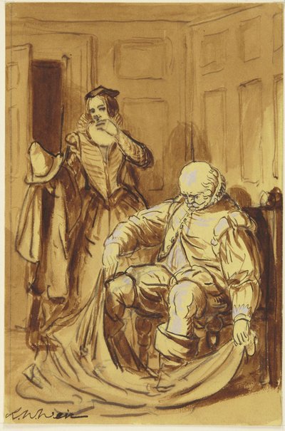 Falstaff und Frau Ford (Szene aus Die lustigen Weiber von Windsor, 4.2) - Robert Walter Weir