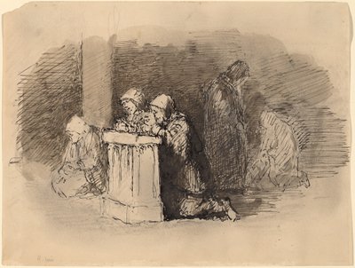 Figures priant dans une église, Florence - Robert Walter Weir