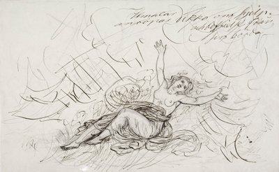 Ilmatar pleure Ukko, esquisse pour une série de dessins sur le thème du Kalevala - Robert Wilhelm Ekman