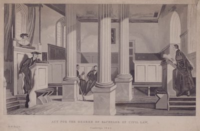 Acte pour le diplôme de bachelier en droit civil, Cambridge - Robert William Buss