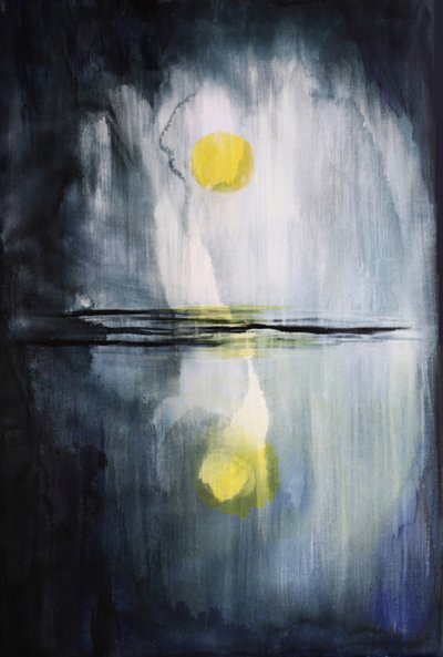 Reflet de la lune jaune - RodMacIver