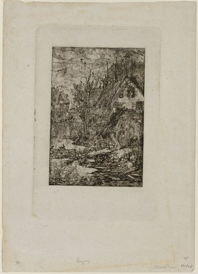 Entrée dans un village, de Revue Fantaisiste - Rodolphe Bresdin