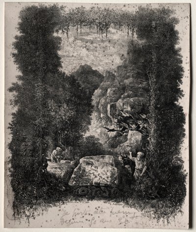 Premier frontispice pour Fables et Contes de Fées par Thierry-Faletans - Rodolphe Bresdin