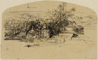 Repos avec la garde - Rodolphe Bresdin