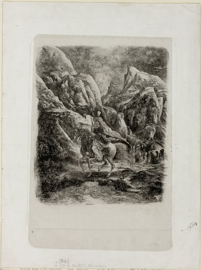 Cavalier dans les montagnes - Rodolphe Bresdin