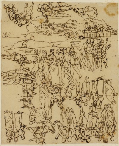Feuille de croquis : La vie du Christ - Rodolphe Bresdin