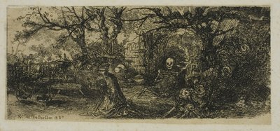 Saint Antoine et la Mort - Rodolphe Bresdin