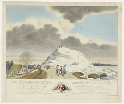 Glace flottante à Ochten, 1789 - Roeland van Eynden