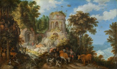 Paysage avec la fuite en Égypte - Roelandt Savery