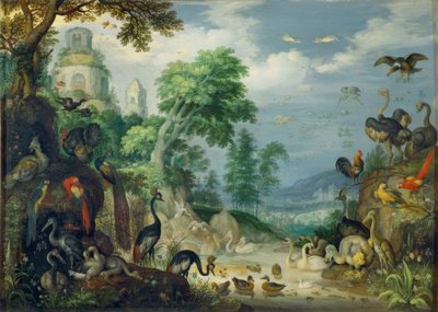 Paysage avec des oiseaux - Roelandt Savery