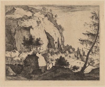 Paysage rocheux avec sapin : pl.4 - Roelant Roghman and Melchior Küsel