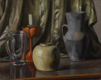Nature morte avec bougie et pots en terre cuite - Roger Eliot Fry
