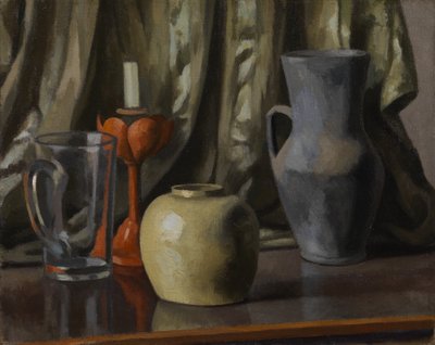 Nature morte avec bougie et pots en terre, 1921 - Roger Eliot Fry
