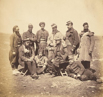 Le général Cissé, ainsi que les officiers et les soldats de la division du général Bosquets [sic]. - Roger Fenton