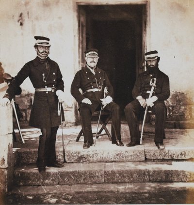Major-Général Henry Frederik Lockyer et deux de ses officiers, d