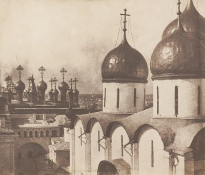 Moscou, Dômes des églises du Kremlin, 1852 (photo) - Roger Fenton