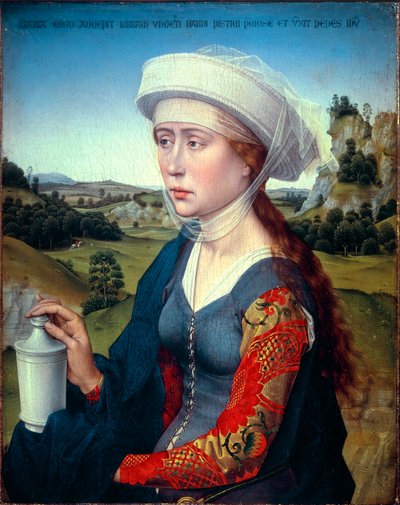 Triptyque de la famille Braque : Représentation de Sainte Marie Madeleine (Panneau droit du triptyque Braque), vers 1450 - Rogier van der Weyden