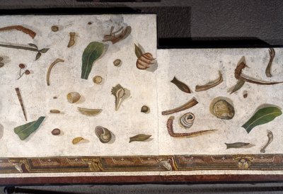 Asarotos (Sol non balayé) Fragments de mosaïque signés par Harakliton de Rome, IIe siècle après J.-C., Rome - Roman
