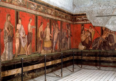 Initiation au culte de Dionysos (fresque de la Villa des Mystères à Pompéi) - Roman