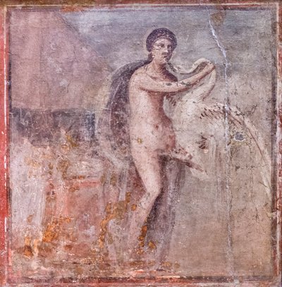 Léda et le cygne, 50-79 après J.-C. (fresque) - Roman
