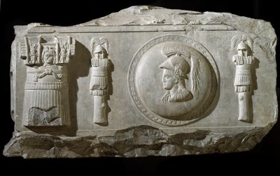 Fragment de relief en marbre de la Plaza de la Consolazione à Rome - Roman