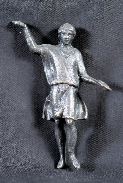 Offrande statuette en bronze, coll. privée, 2e siècle. Présumée par les pèlerins au temple de Mars. - Roman