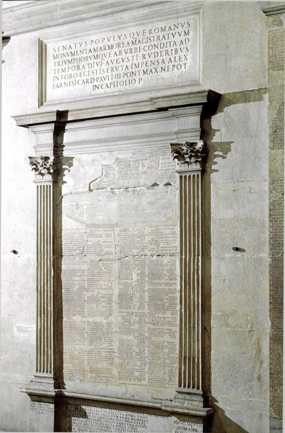 Plaque des Fastes Triomphaux et Consulaires. Période de l