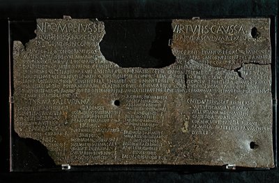 ART ROMAIN : Décret de Pompeius Strabone Gneo, 98-90 av. - Roman